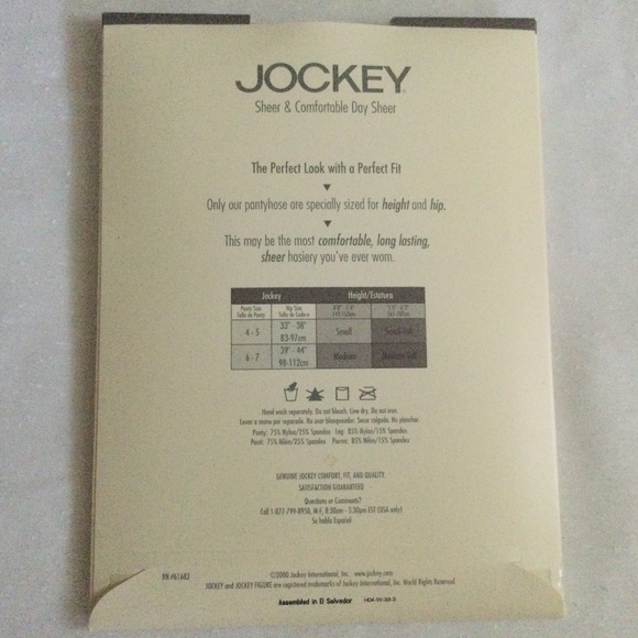 Vintage Jockey Style #1952 Day Sheer Sandalfoot Tuxedo Black Size Medium-Tall - Picture 2 of 4